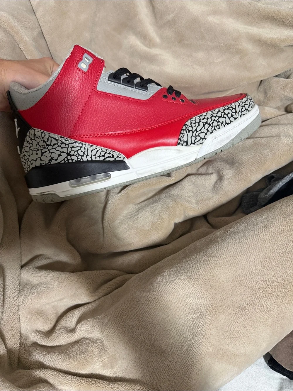 Jordan Kids Red, Gray and Black Retro Basketball Sneakers